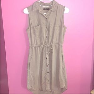 Sleeveless Shirt Dress